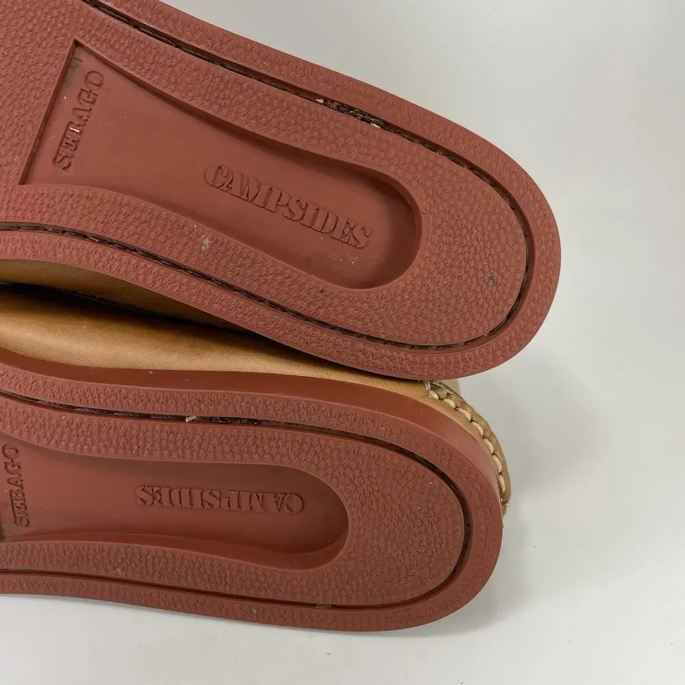 Sebago Campsides Tan Leather Moc Toe Lace Up Chukka Boots Mens Size 11 M